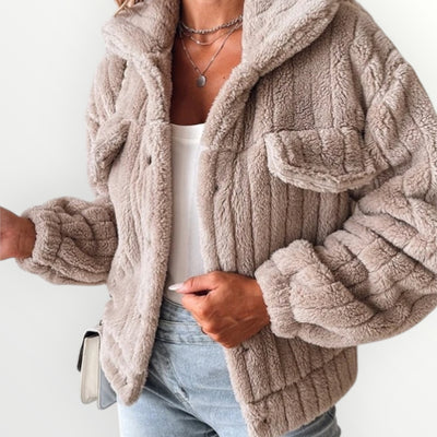 Damen Teddy Mantel | Warm Modisch