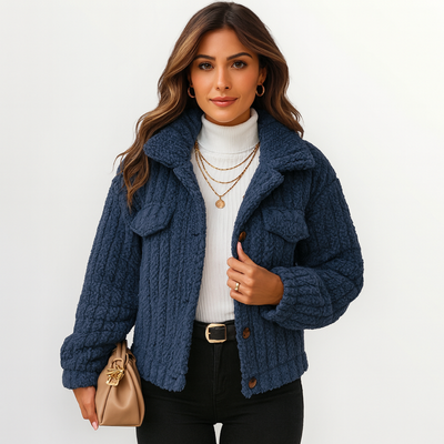 Damen Teddy Mantel | Kurz Winter