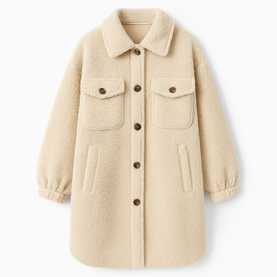 Damen Teddy Mantel | Lang Winter Warm