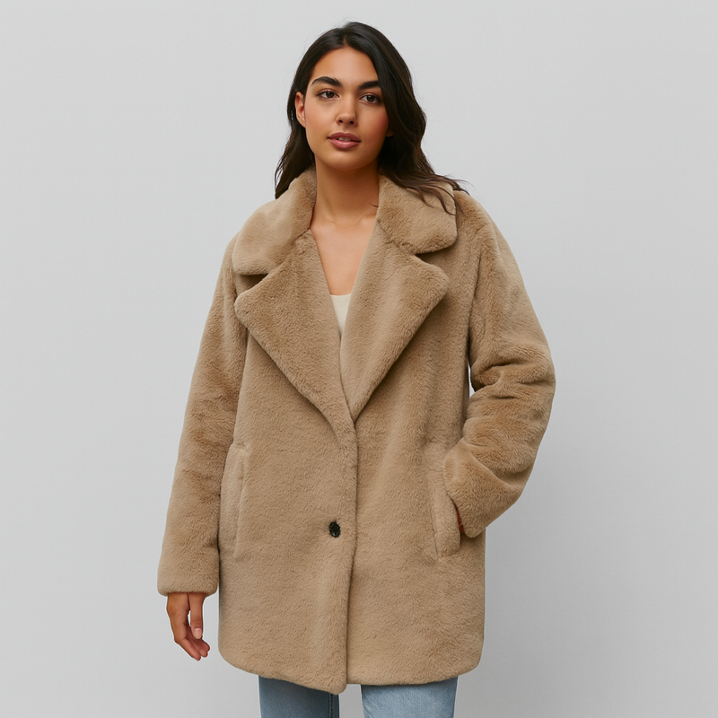 Damen Teddy Mantel | Klassisch Warm