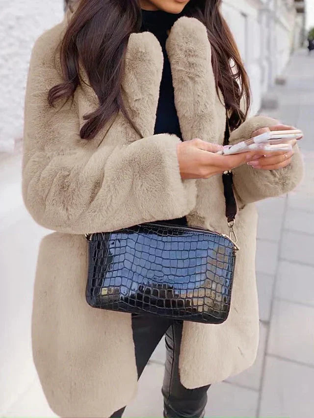 Damen Teddy Mantel | Warm Modern