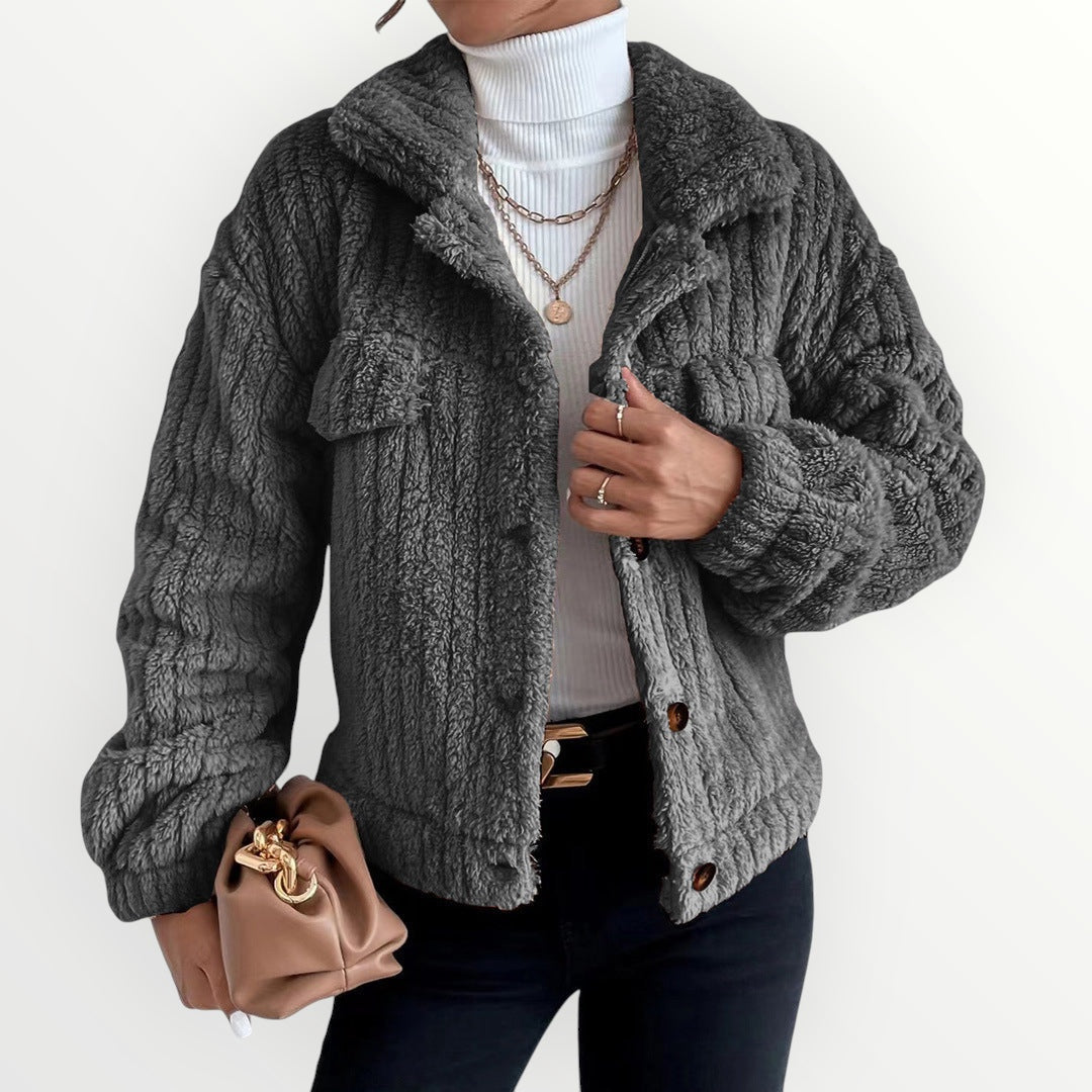 Damen Teddy Mantel | Kurz Winter