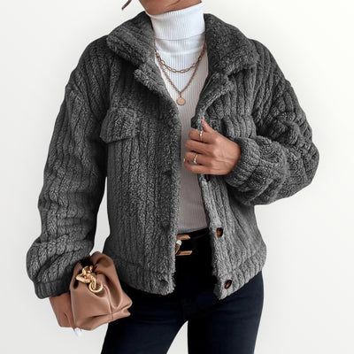 Damen Teddy Mantel | Kurz Winter