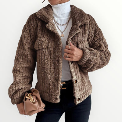 Damen Teddy Mantel | Kurz Winter