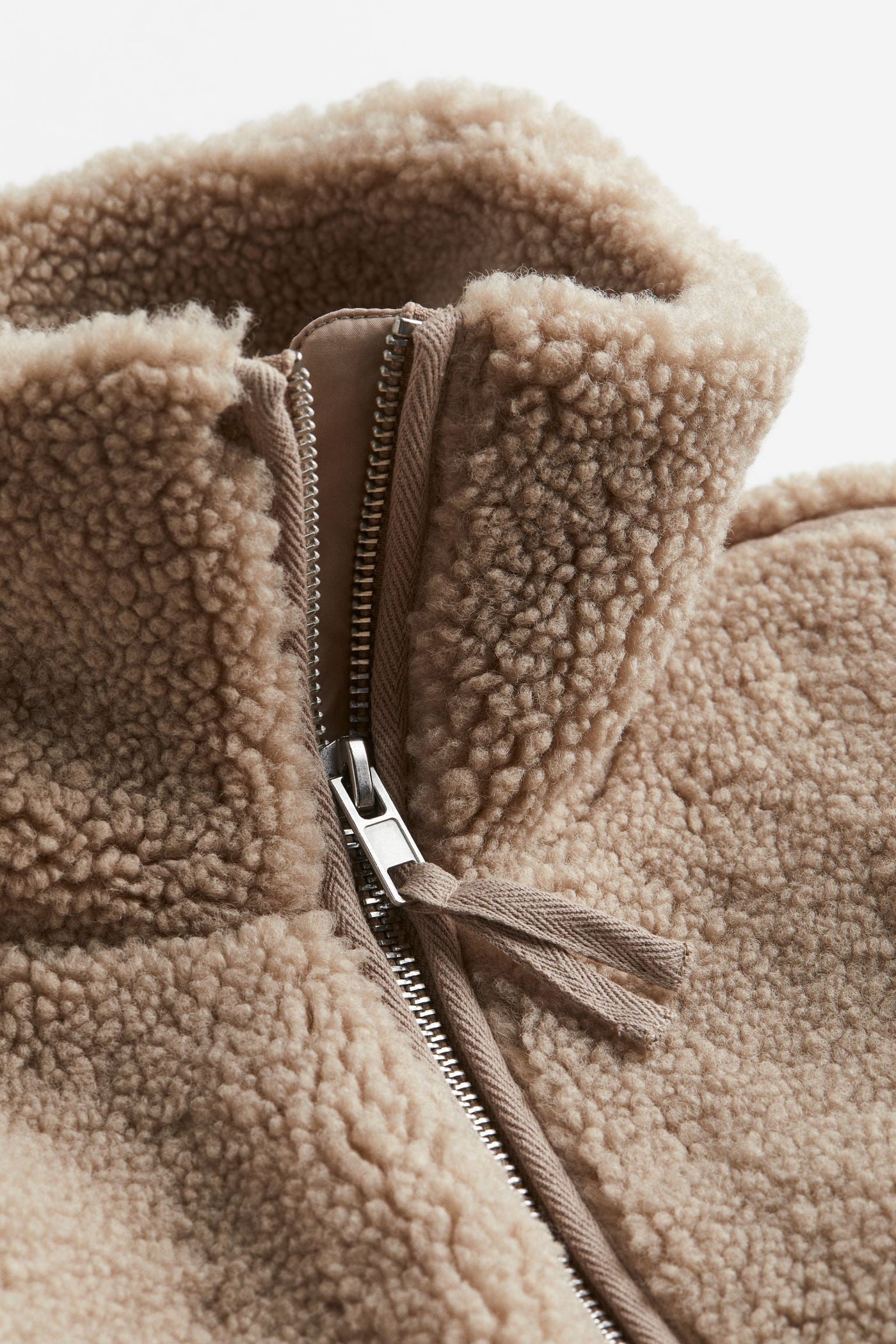 Damen Teddy Mantel | Warm Reißverschluss